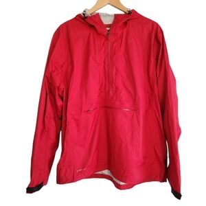 Nike Red Hooded Pullover Half Zip Storm Fit Rain Jacket/Windbreaker Size Large